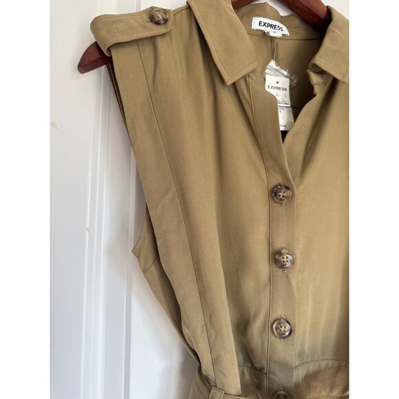 Express Tan Sleeveless Vest - Picture 5 of 6